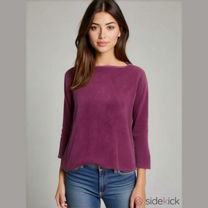 𝅺marsh Landing Boat Neck Sweater‎ in Cranberry Wine Size Large